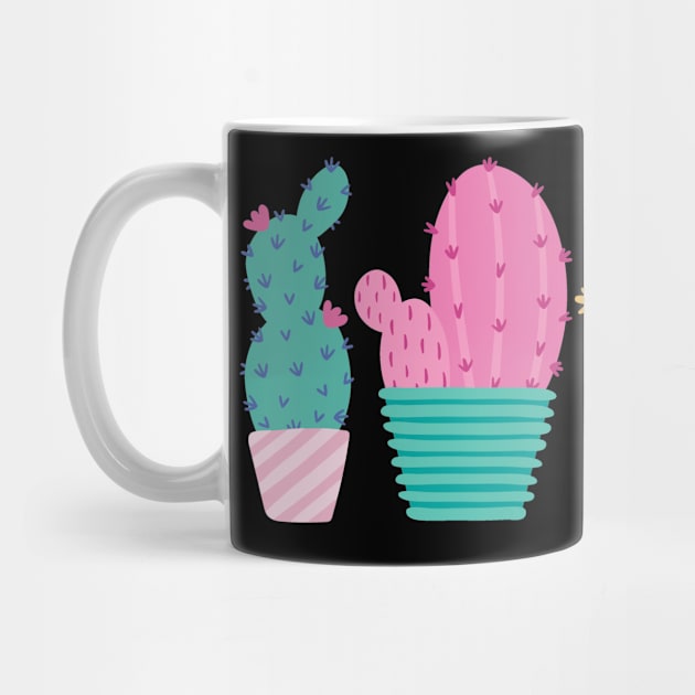 Cute colorful Succulents Print pattern by Feminist Vibes